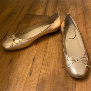 LAUREN Ralph Lauren Glennie Leather Flat - Rose Gold